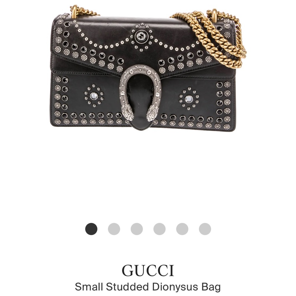 Gucci Black Studded Dionysus Bag